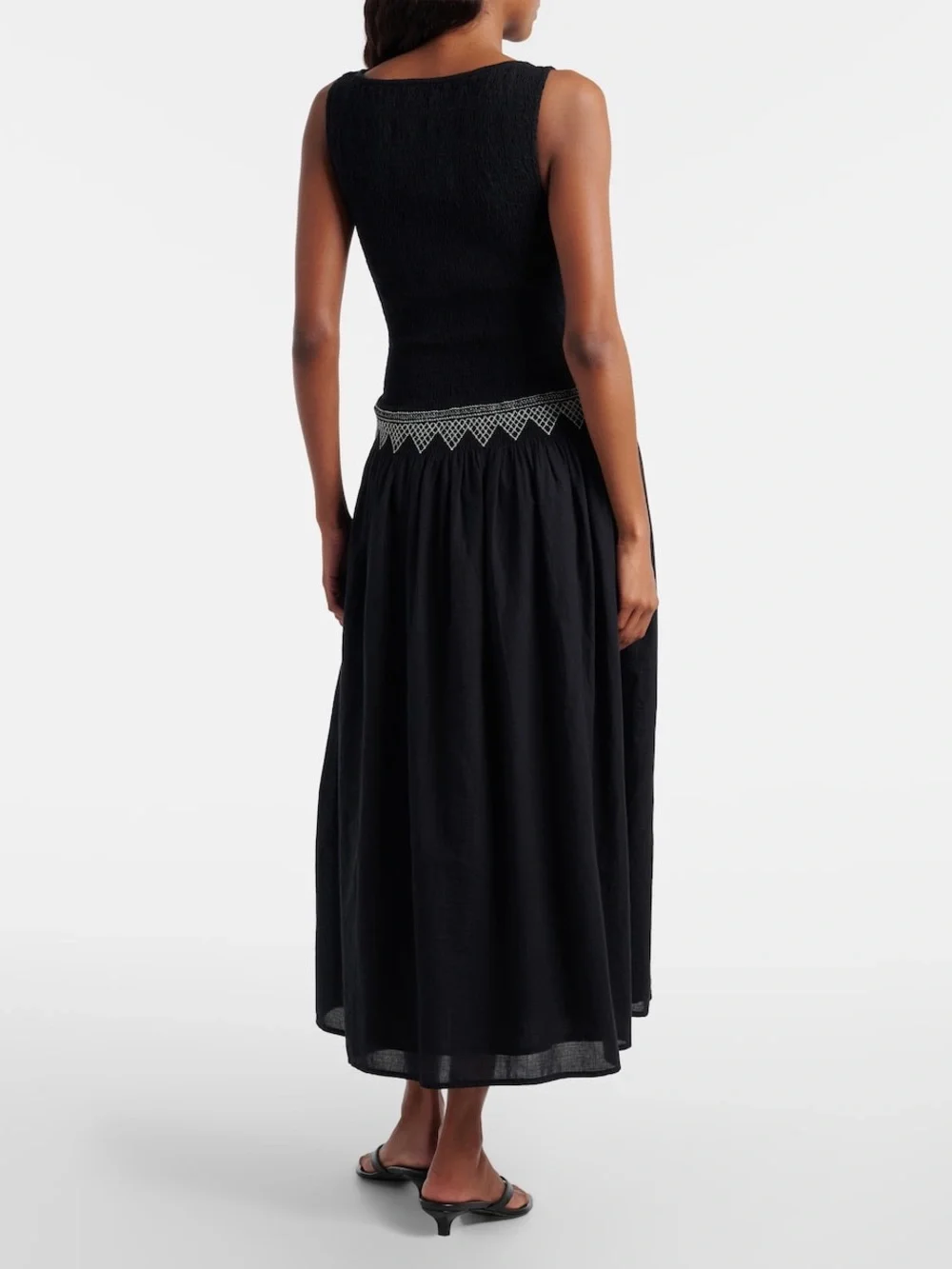 Polo Ralph Lauren Embroidered Cotton Voile Midi Dress